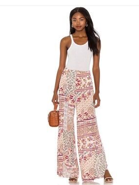 Free People Wide Open Spaces Pants in Daytime Combo size Small
